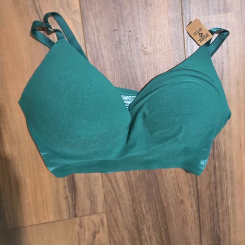 PINK victoria secret wireless emerald bra